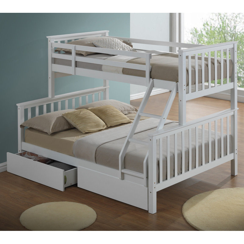 Home Loft Concept Mara Triple Sleeper Bunk Bed with Storage Wayfair.co.uk